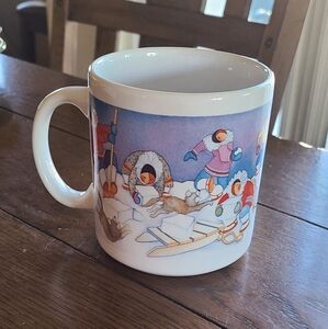Barbara Lavalle Inuit Igloo sled dog 10 oz mug